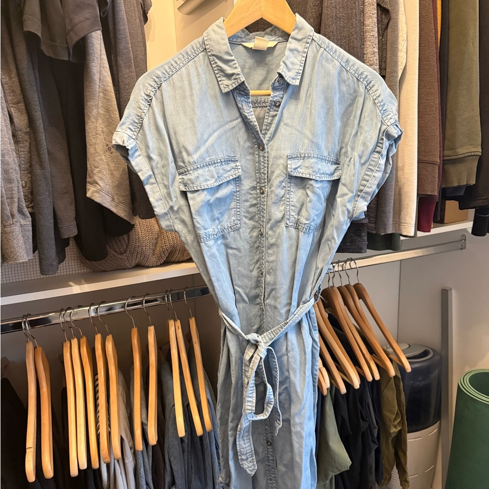 H&M Light Blue Denim Shirt